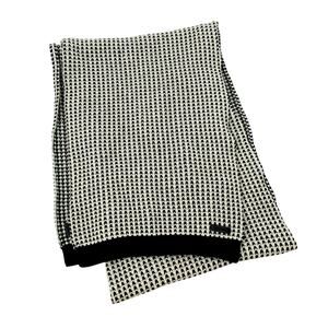 Coach Black & white knit scarf